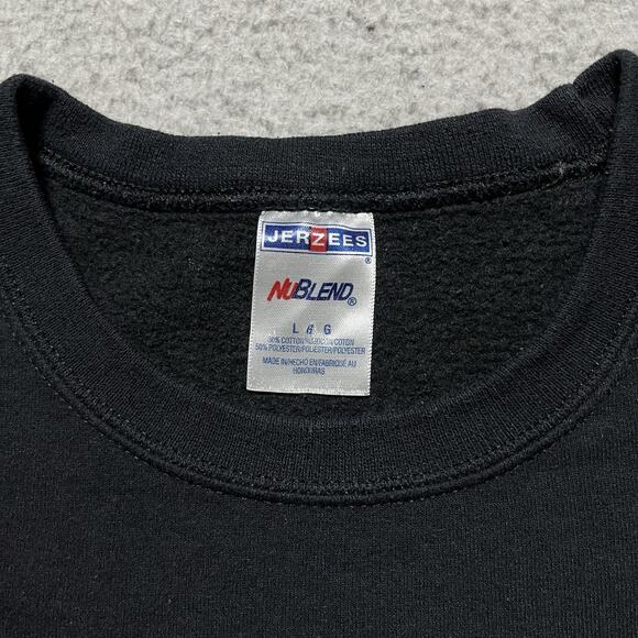 Iowa Hawkeyes Sweatshirt Mens Large Black Crewneck Vintage Jerzees Pullover - Picture 4 of 9